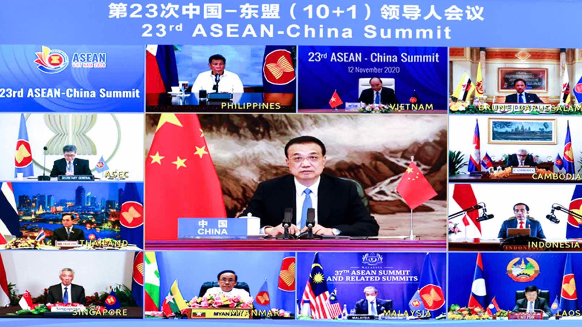 шуцин. премьер министр китая. участвует ли китай. баннер кэцян. 1 саммит асеан.